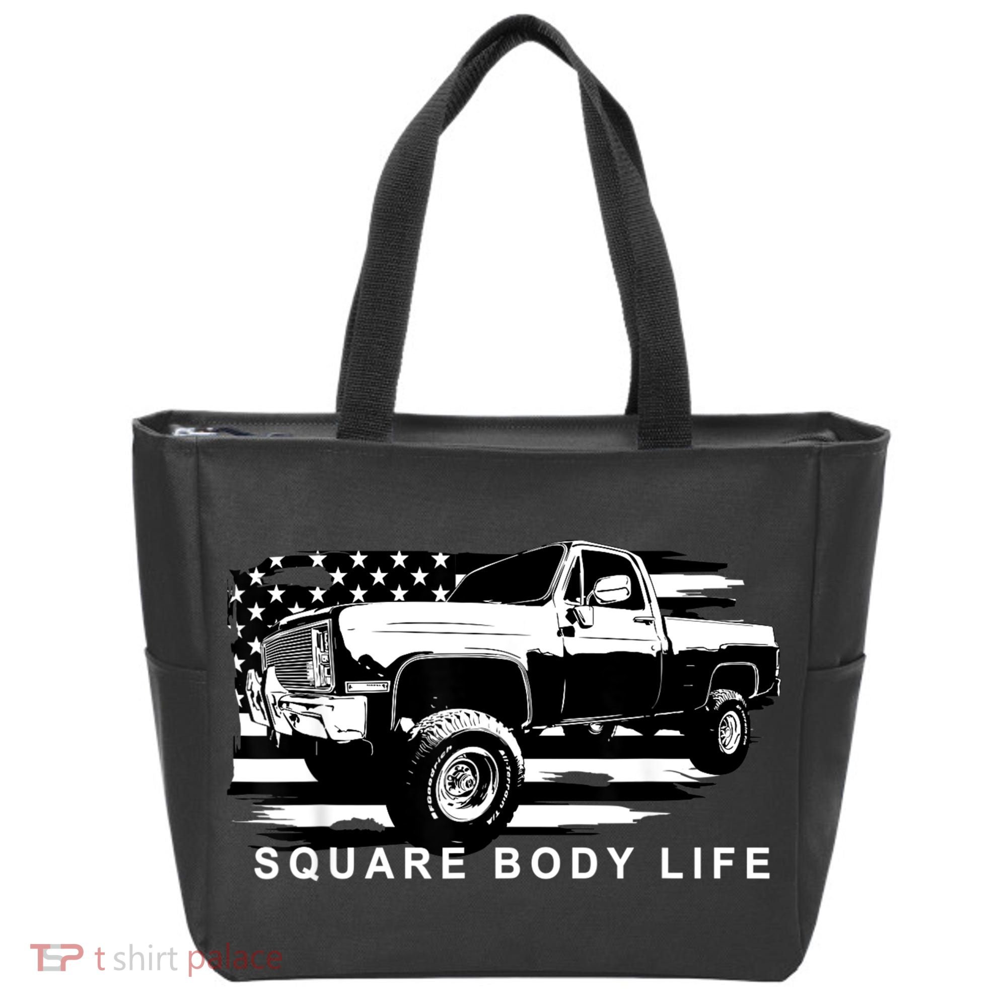 Squarebody American Flag Square Body Truck Tote Bag