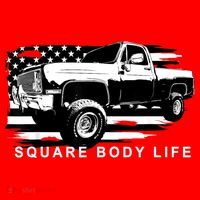 Squarebody American Flag Square Body Truck Santa Hat thumb 1