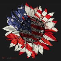 Sunflower American Flag 4th Of July Merica USA Women's Hoodie thumb 2