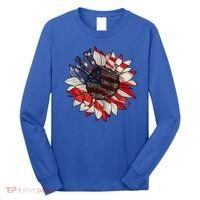 Sunflower American Flag 4th Of July Merica USA Long Sleeve Shirt thumb 0