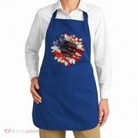 Sunflower American Flag 4th Of July Merica USA Apron thumb 2