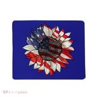 Sunflower American Flag 4th Of July Merica USA Mousepad thumb 0