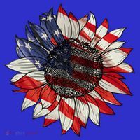 Sunflower American Flag 4th Of July Merica USA Women's Tank Top thumb 5