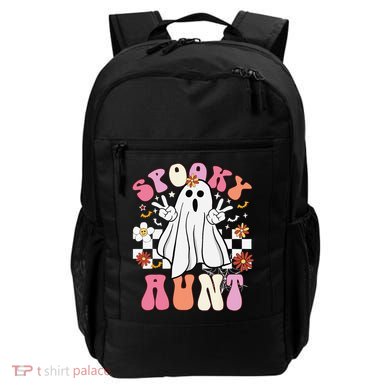 Spooky Aunt Floral Ghost Hippie Halloween Spooky Family Backpack