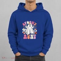 Spooky Aunt Floral Ghost Hippie Halloween Spooky Family Hoodie thumb 0