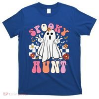 Spooky Aunt Floral Ghost Hippie Halloween Spooky Family T-Shirt thumb 0