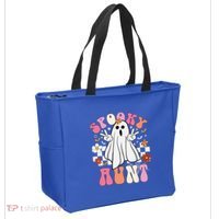 Spooky Aunt Floral Ghost Hippie Halloween Spooky Family Tote Bag thumb 2