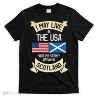 Scotland American Flag Usa Scottish Roots Gifts T-Shirt thumb 0