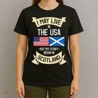 Scotland American Flag Usa Scottish Roots Gifts T-Shirt thumb 4