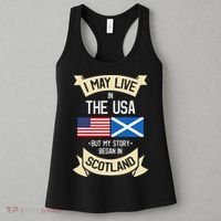 Scotland American Flag Usa Scottish Roots Gifts Women's Tank Top thumb 3