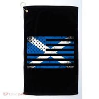 Scottish American Flag Proud Scotland Usa Cute Gift Golf Towel thumb 0
