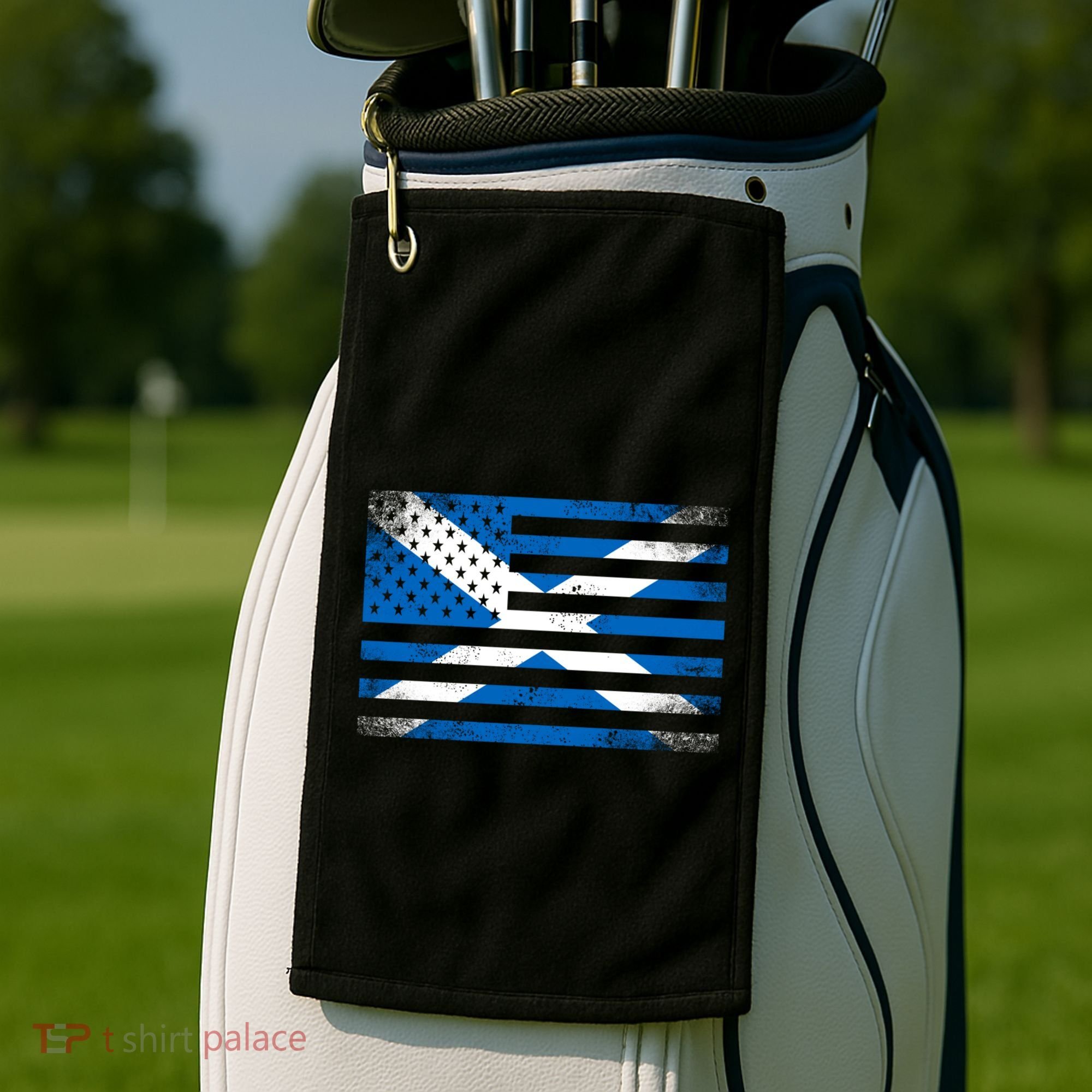 Scottish American Flag Proud Scotland Usa Cute Gift Golf Towel