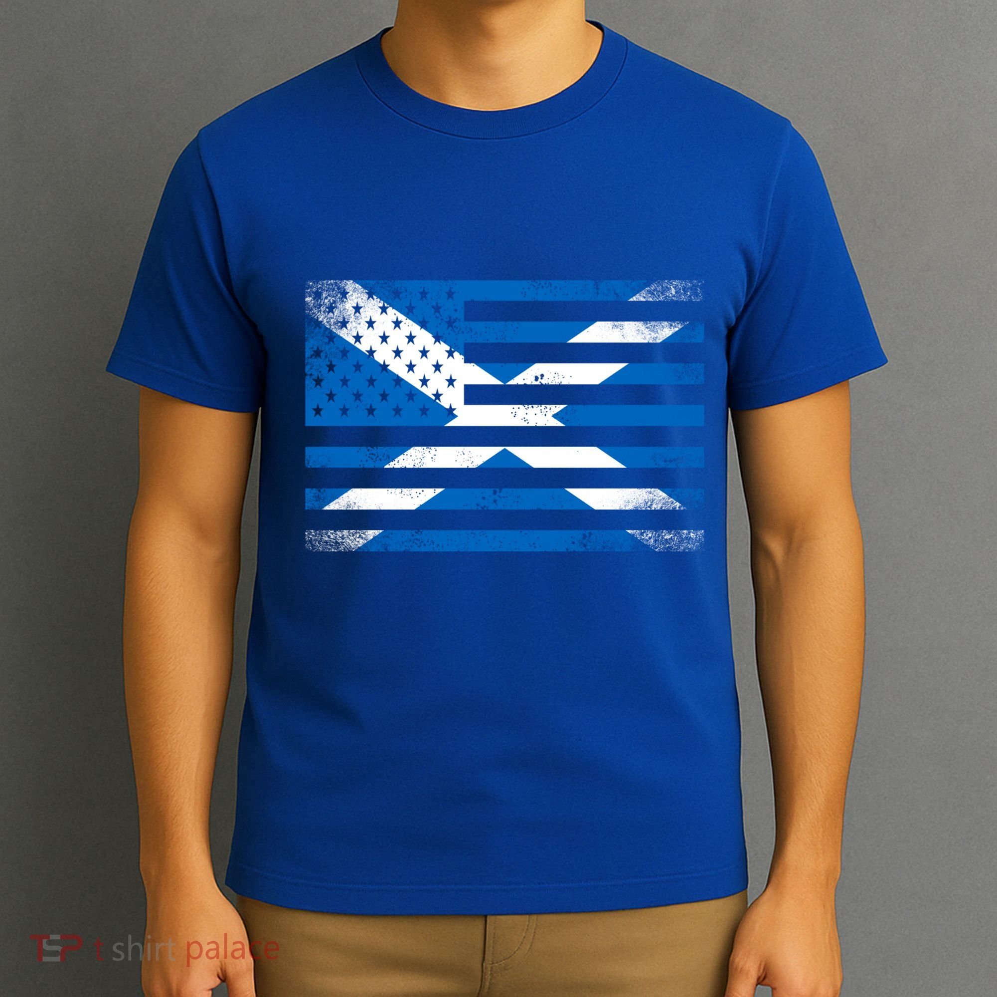 Scottish American Flag Proud Scotland Usa Cute Gift T-Shirt