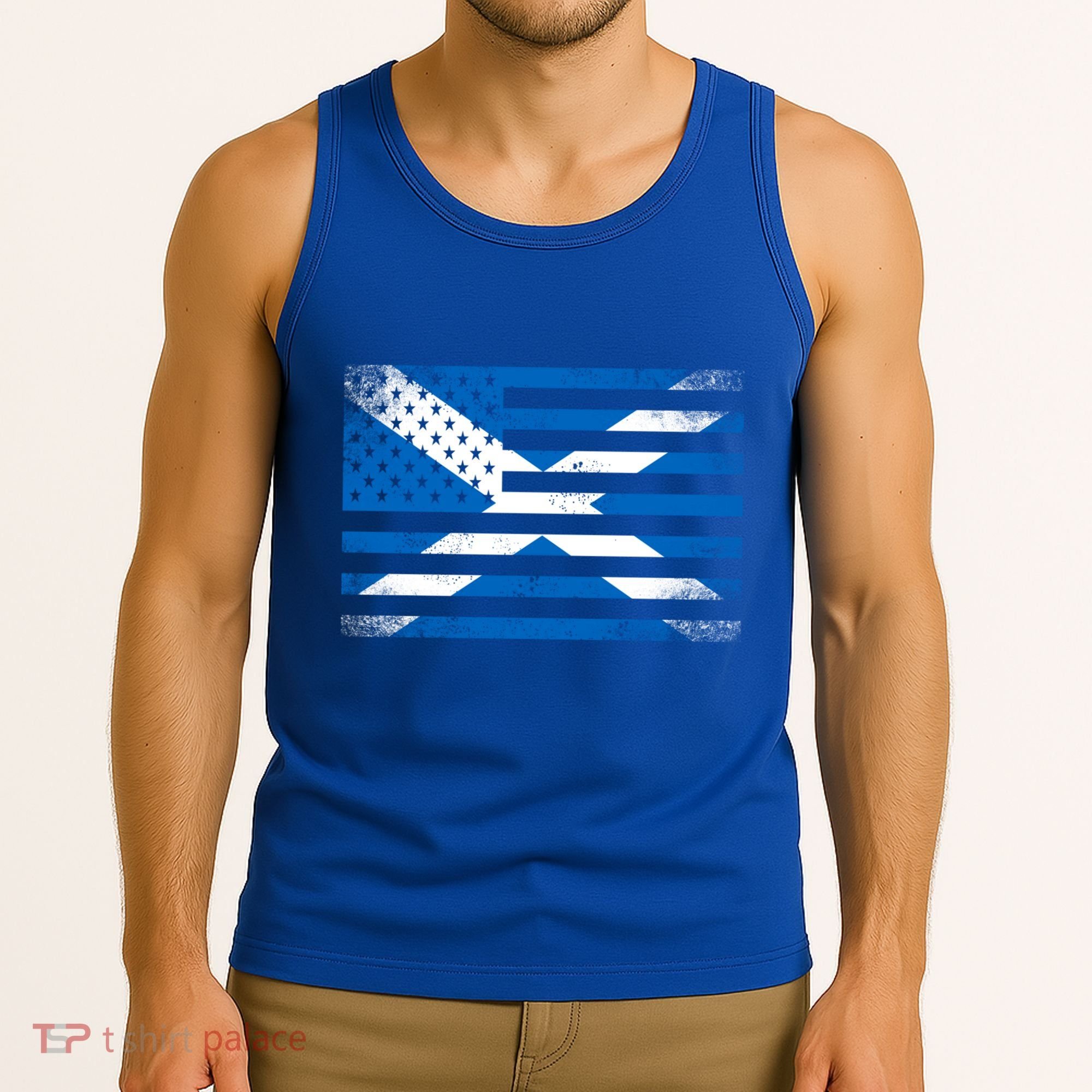 Scottish American Flag Proud Scotland Usa Cute Gift Tank Top