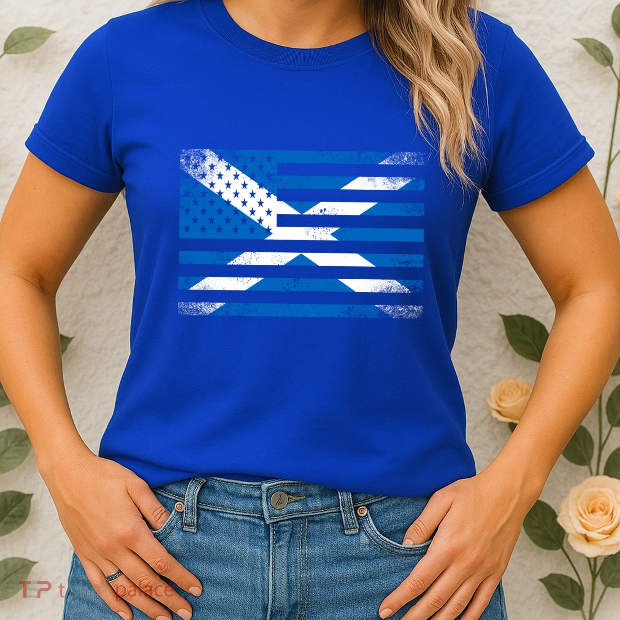 Scottish American Flag Proud Scotland Usa Cute Gift Women's T-Shirt