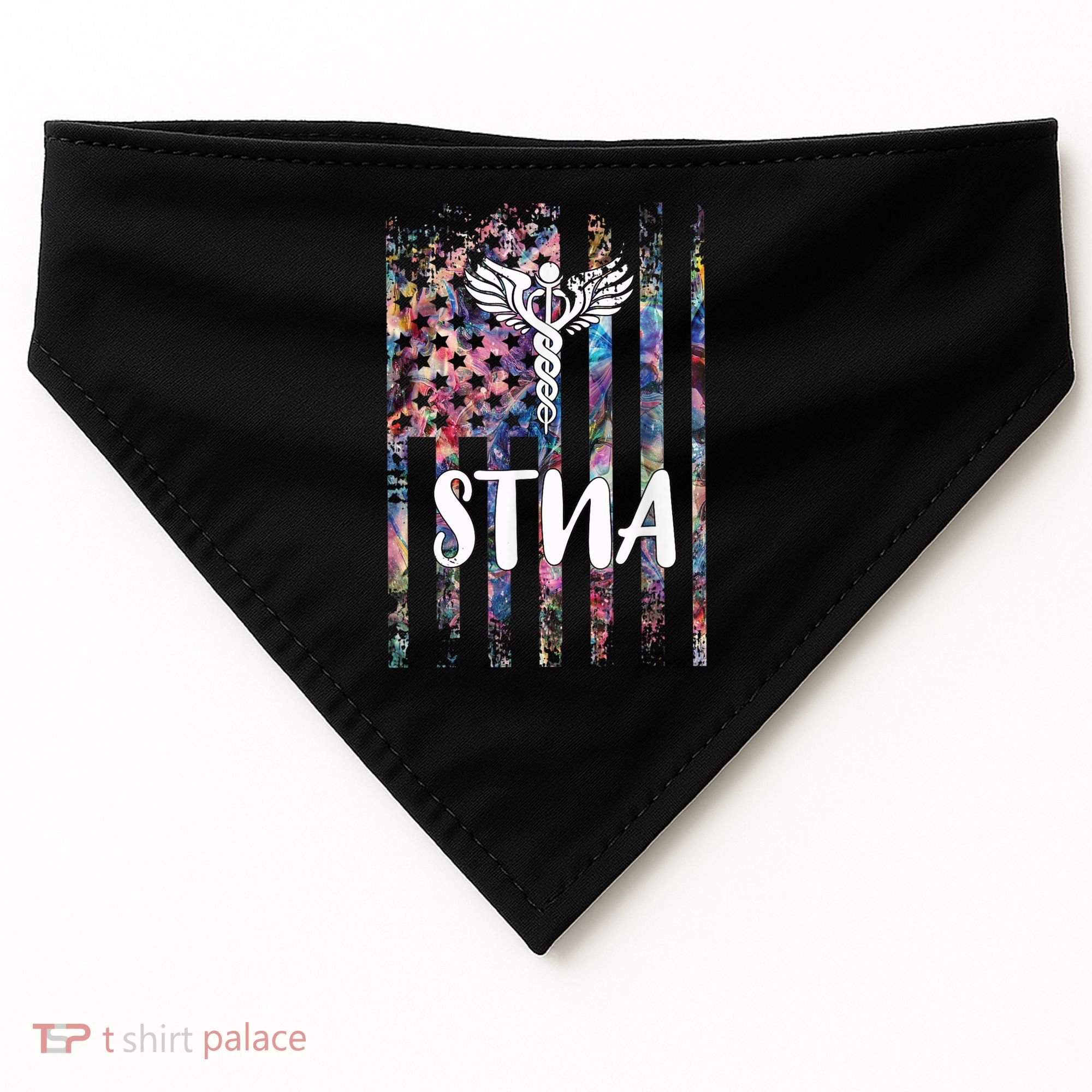STNA American Flag USA-Made Doggie Bandana