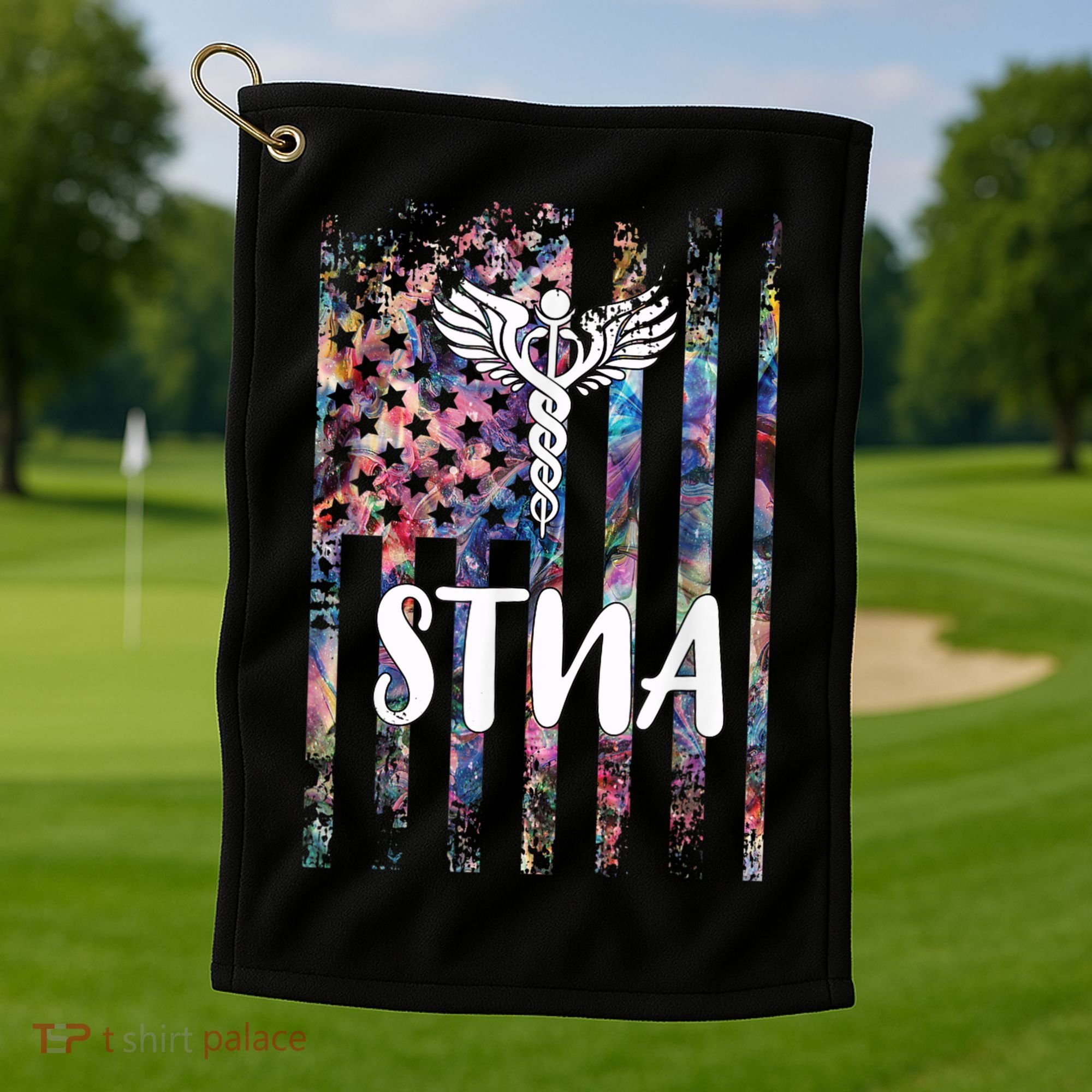 STNA American Flag Golf Towel