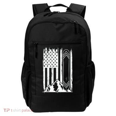 Snowboarding American Flag Backpack