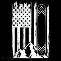 Snowboarding American Flag Bucket Hat thumb 4
