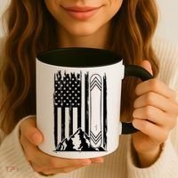 Snowboarding American Flag Coffee Mug thumb 3