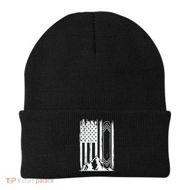 Snowboarding American Flag Beanie