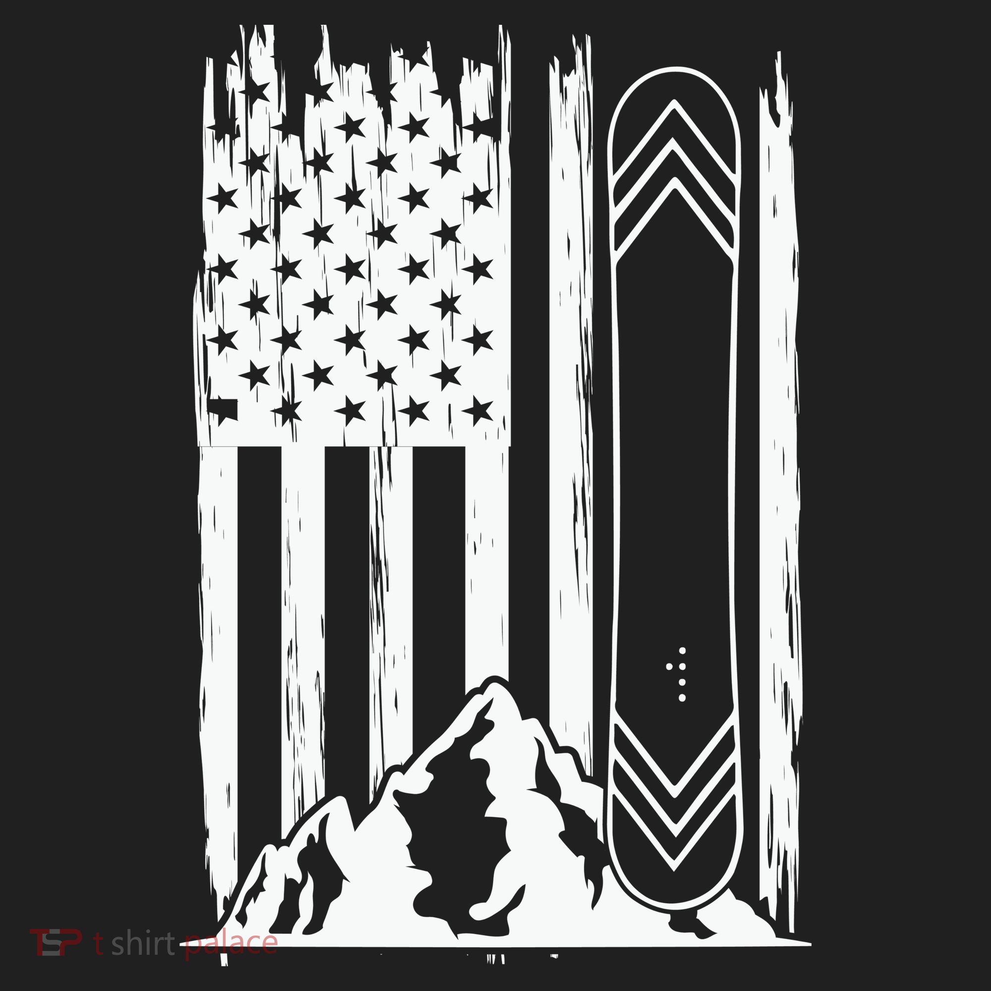 Snowboarding American Flag Beanie