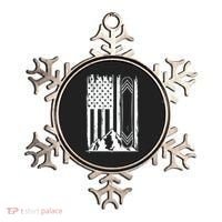 Snowboarding American Flag Ornament thumb 0