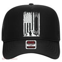 Snowboarding American Flag Hat thumb 0