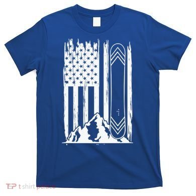 Snowboarding American Flag T-Shirt