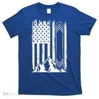 Snowboarding American Flag T-Shirt thumb 0