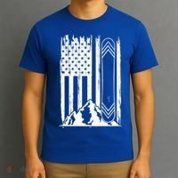 Snowboarding American Flag T-Shirt thumb 3