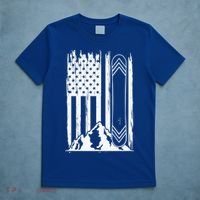Snowboarding American Flag T-Shirt thumb 5
