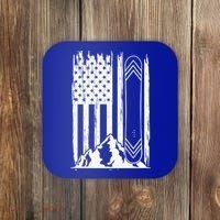 Snowboarding American Flag Coaster thumb 0
