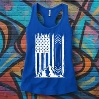 Snowboarding American Flag Women's Tank Top thumb 3