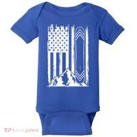 Snowboarding American Flag Baby Bodysuit thumb 0