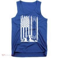 Snowboarding American Flag Tank Top thumb 0