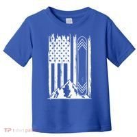 Snowboarding American Flag Toddler T-Shirt thumb 0