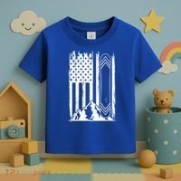 Snowboarding American Flag Toddler T-Shirt thumb 3