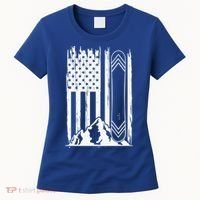 Snowboarding American Flag Women's T-Shirt thumb 0