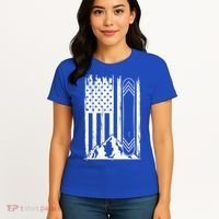 Snowboarding American Flag Women's T-Shirt thumb 4