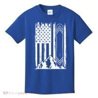 Snowboarding American Flag Kids T-Shirt thumb 0