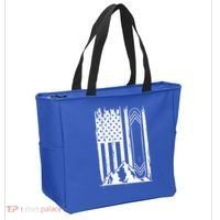 Snowboarding American Flag Tote Bag thumb 2