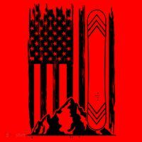 Snowboarding American Flag Santa Hat thumb 1