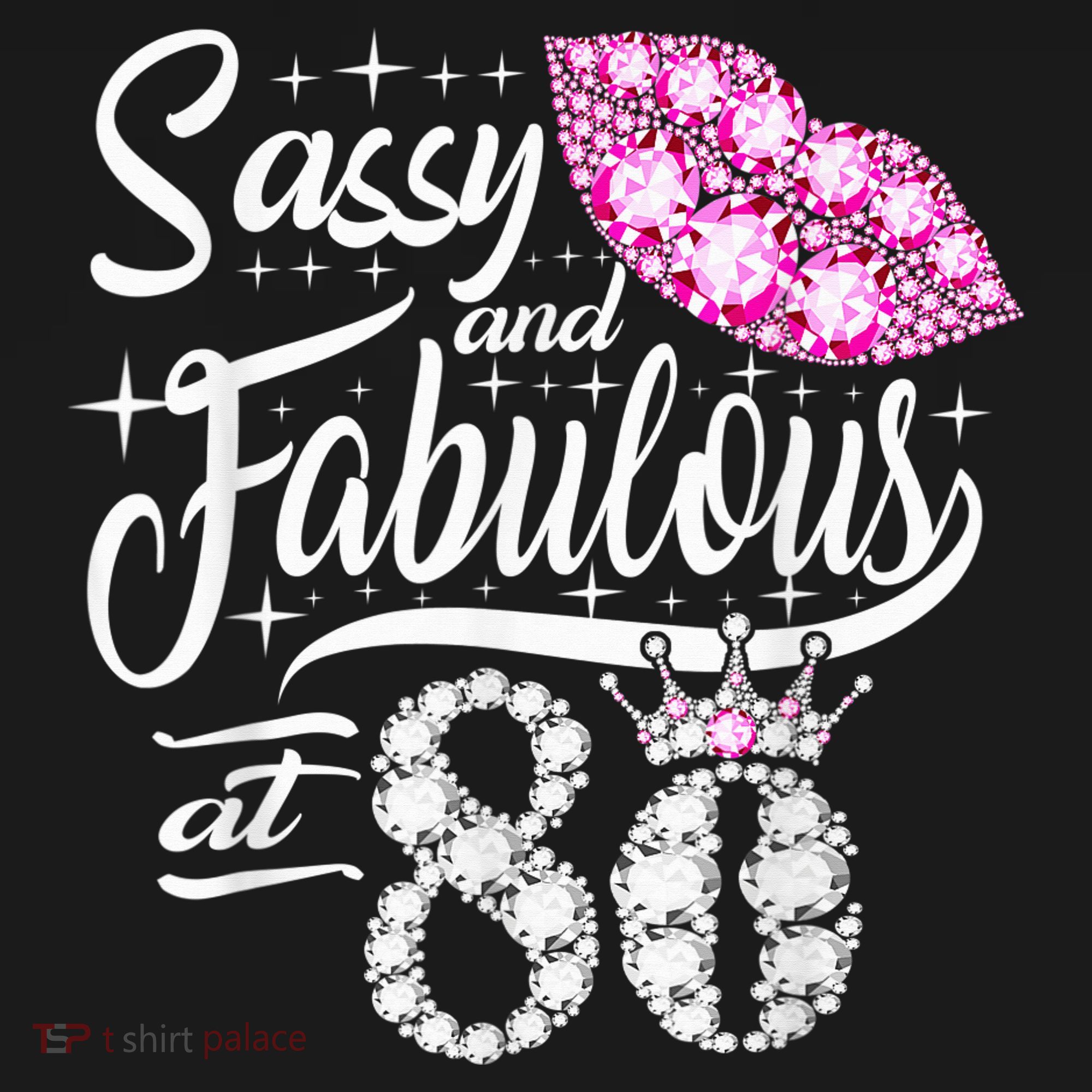Sassy and fabulous at 80 Years Old 80th Birthday crown lips Apron