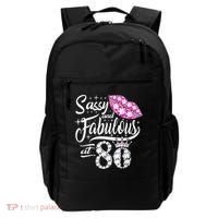 Sassy and fabulous at 80 Years Old 80th Birthday crown lips Backpack thumb 0
