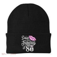 Sassy and fabulous at 80 Years Old 80th Birthday crown lips Beanie thumb 0