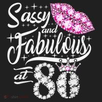 Sassy and fabulous at 80 Years Old 80th Birthday crown lips Hat thumb 2
