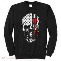 Skull American Flag Darts Board Throwing Sports Player Gift Sweatshirt thumb 0