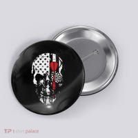 Skull American Flag Darts Board Throwing Sports Player Gift Button thumb 0