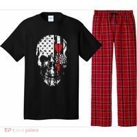 Skull American Flag Darts Board Throwing Sports Player Gift Pajama Set thumb 0